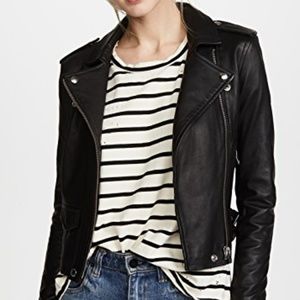 IRO Black Ashville Moto Leather Jacket